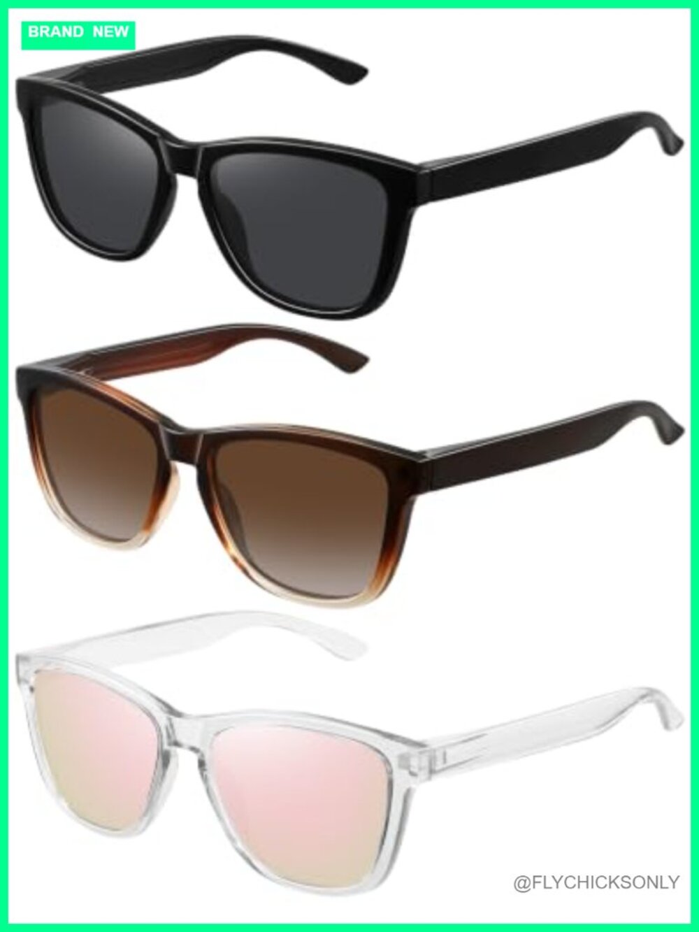 Polarized Square Sunglasses UV400 Anti-Glare Driving